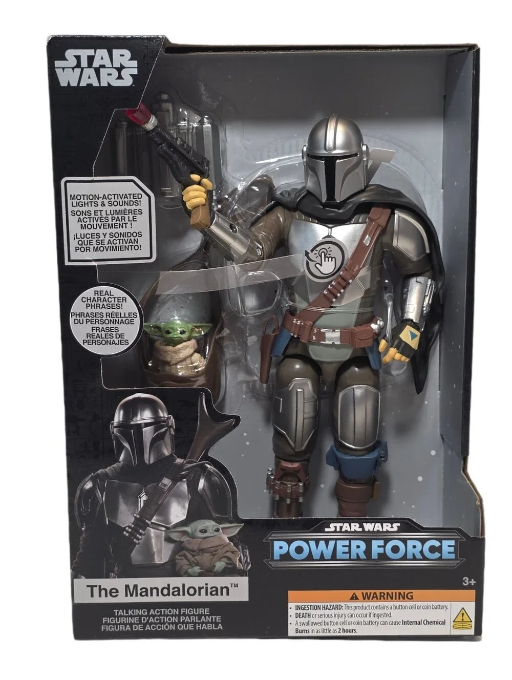 Disney Star Wars Power Force THE MANDALORIAN GROGU Talking Action Figure - NIB